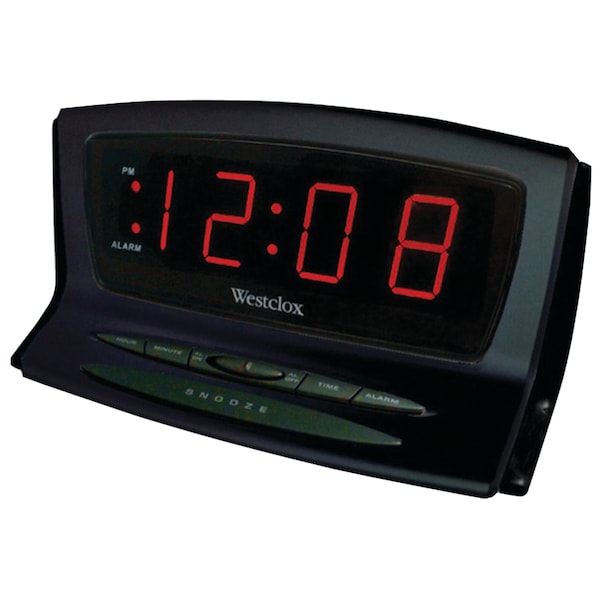 Westclox InstantSet LED Alarm Clock 70012BK Zoro